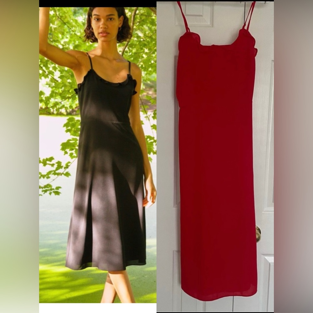 Aritzia wilfred red maxi dress, size 0